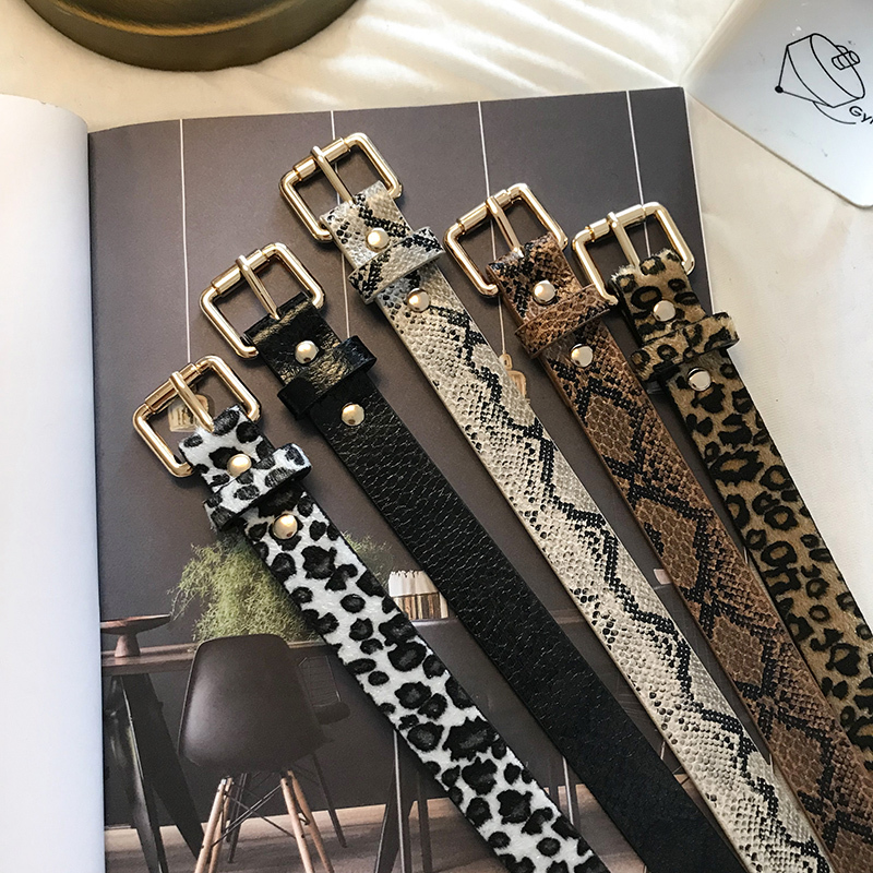 Leopard Print Belt for Women, New Casual Versatile Trendy Fashion Personality Student Belt for Skirts and Pants, Y2K Decoration