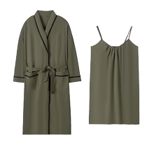 Catman nightgown for women winter sexy nightgown for women can be worn outside high-end loose pure cotton long large size bathrobe