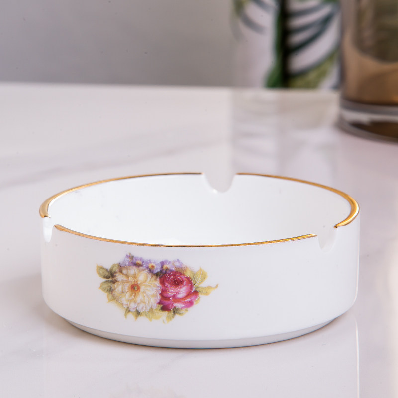 Jingdezhen Tobacco Ashtray Home Adults Personality Creativity Modern Simplicity Chinese China Wind-Looking Ceramic Cutlery