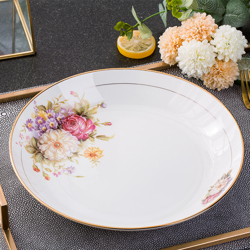 Day Style Fish Dishes Home New Big Numbers Round 10 Inch ten Inch Ceramic Steamed Chopped Peppers Head Special Dishes