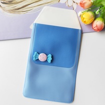 Nurse anime pen bag blue pen sleeve multi-functional cute pink jacket bag thickened Chinchilla love pocket card