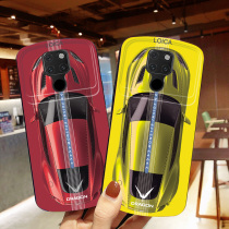 Blue Light Sports Car Applies Huawei mate20pro Mobile Phone Shell Oval mate20x Soft silicone shell Creative all-pack anti-fall arched mt20 protective sheath tide mate20 male and female