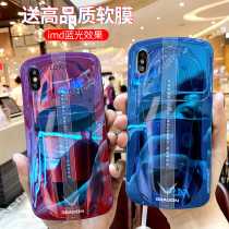 Apple x phone shell iPhone xs max Blu-ray sports car iPhonex protective sleeve silicone anti-fall XR Chaos Men and women net red creative personality luxurious apple xs shell full bag oval