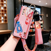 China Wind iPhone11 mobile phone shell Apple 11pro max wristband Neck Apple Xs Safe Bag XR Soft Silicone Xsmax Apple 8plus Anti-Fall 7pl