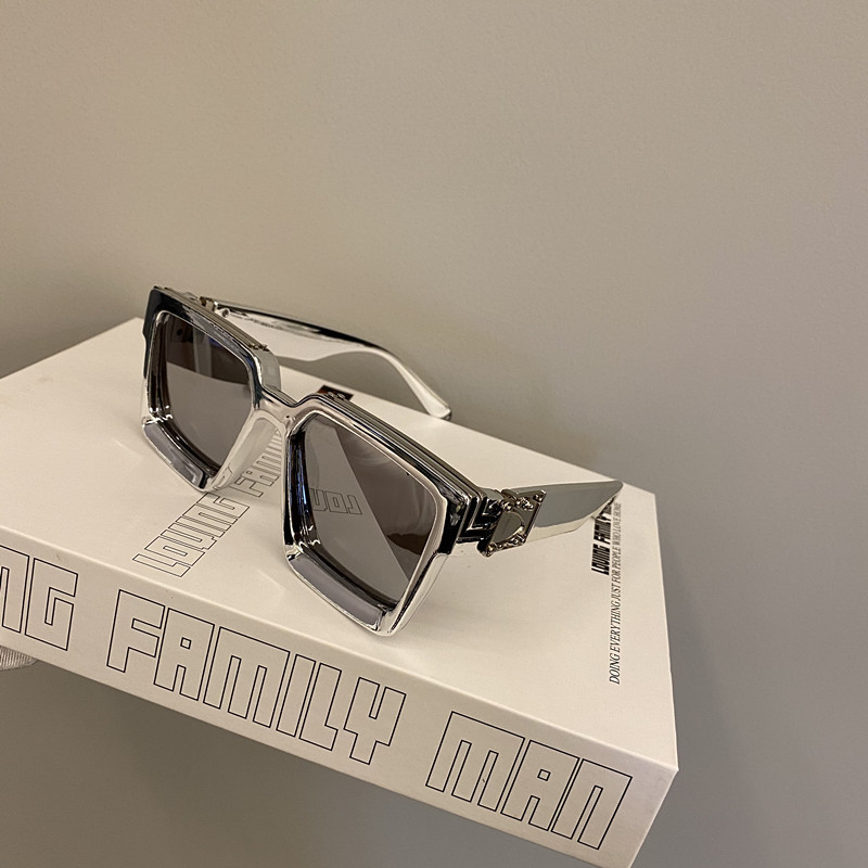 Hong Kong Style [Top Luxury] Czidd Khocy Square Frame Sunglasses Men's Same Style Sunglasses Hip-Hop Street Style Glasses Women