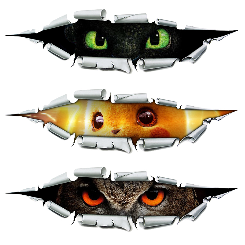 Car scratch personality decoration cartoon 3d three-dimensional stickers block scratches Waterproof sunscreen personality funny car stickers