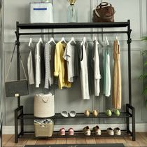 Shoe cabinet with hanger integrated into the door coat rack door indoor strong room coat rack single pole double layer