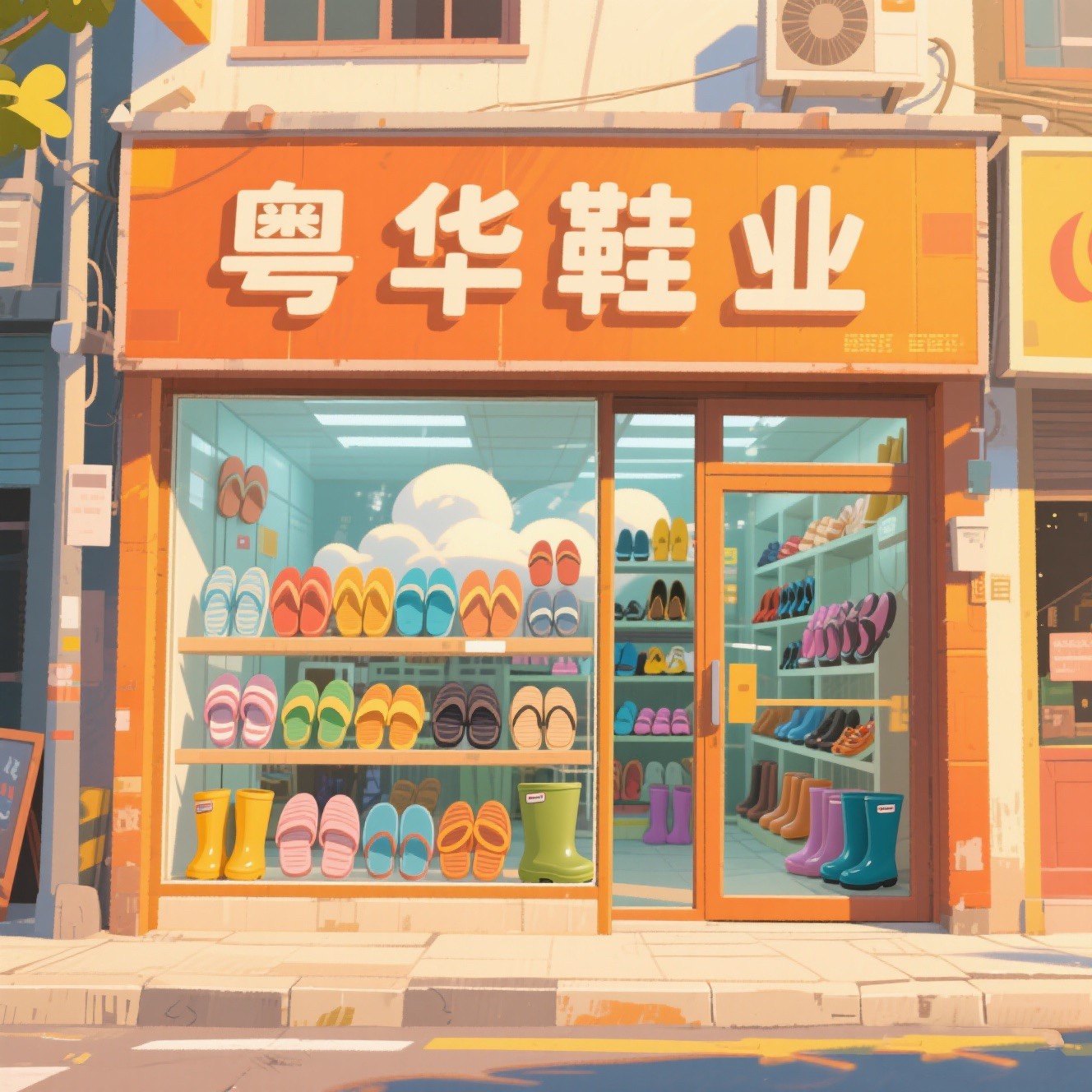 粤华鞋业批发的LOGO