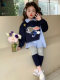 Girls' Rabbit Police Officer Outfit Two-Piece Set, New Spring and Autumn Style for Children, Fashionable and Stylish Judy Cartoon Suit for Baby Girls