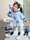 Girls' Cartoon Bunny Police Officer Sweatshirt Dress Set, Kidsren's Spring and Summer Fashionable and Cute Judy Clothes Lace Two-Piece Set