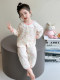 Girls' Gauze Pajamas, Spring & Fall Long-Sleeved Air-Conditioned Clothes, Kidsren's Pure Cotton Home Clothes, Cute Cardigan Suits for Girls and Babies