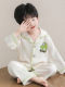 Boys' Cartoon Dinosaur Home Clothes Set Kidsren's Ice Silk Spring and Summer Long-Sleeved Casual Cool Loose Air-Conditioned Pajamas