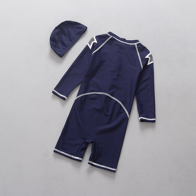 South Korea children swimsuit, sun protection and anti UV long sleeve baby sports one-piece swimsuit, surf suit set