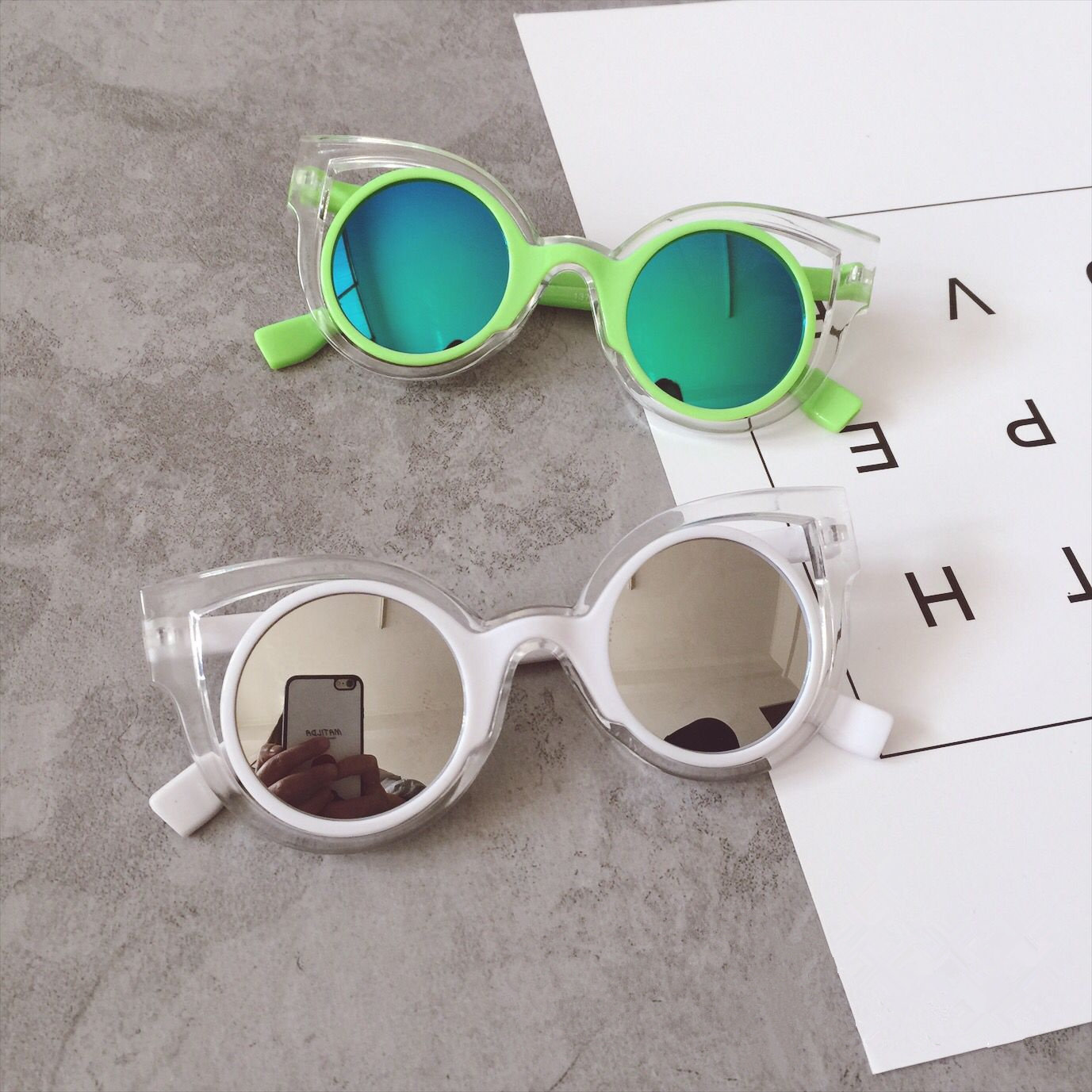 Ultra cool South Korean children boys girls baby beach styling against UV sunglasses sunglasses goggles