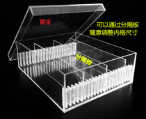  Factory direct sales creative dust-proof desktop storage box transparent plastic box tea bag small commodity display box with lid