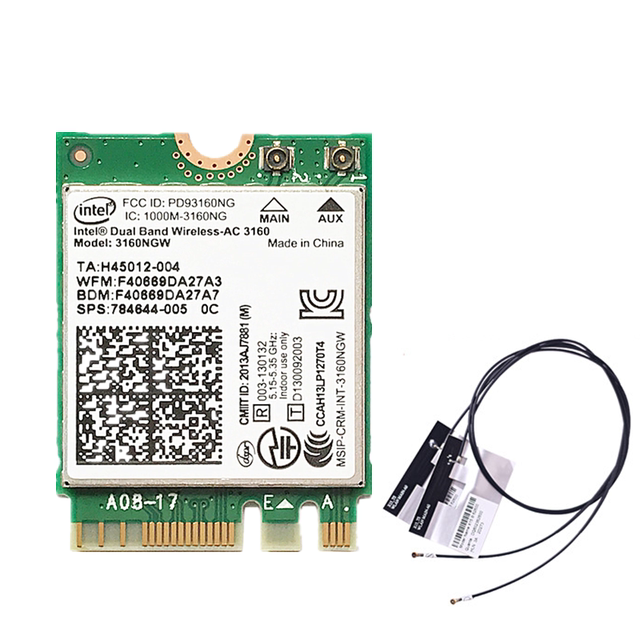 Original official version Intel AC3160 2230NGFF/M2 dual-band 5G Bluetooth 4.0 wireless network card