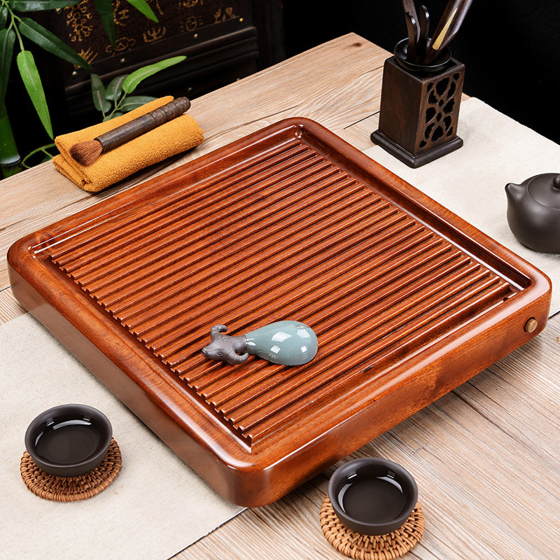 Whole solid wood tea tray Flower Pears Home Electric wood models Grand number Tea Haikorn tea with small tea table minimalist Home Guest