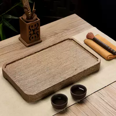 Whole piece of chicken wing wood tea tray Tea sea simple tea tray Household kung fu solid wood dry bubble small tea table Tea tray Fruit tray