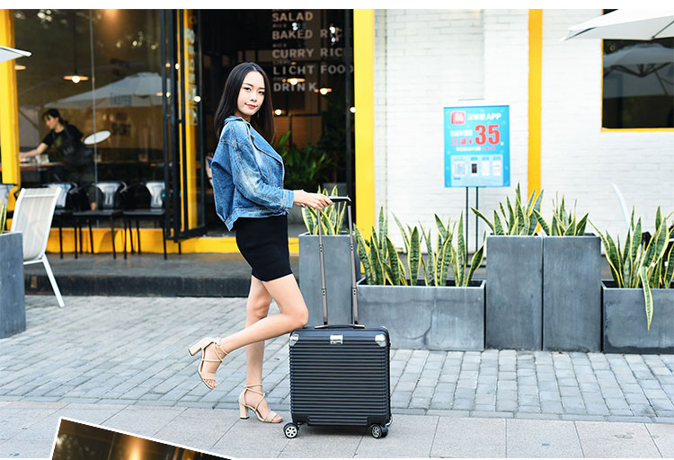 Vượt qua nội trú hộp 16 inch vali nhỏ nữ mini xe đẩy dễ thương trường hợp 18 inch caster hộp du lịch vali du lịch
