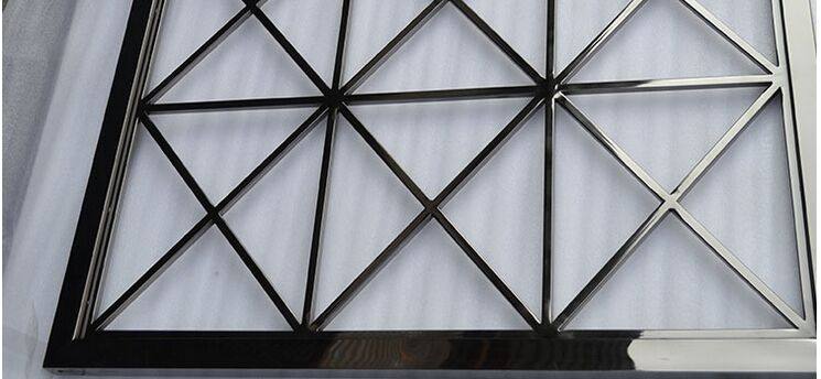 Customized stainless steel screen cut hollow carving flake curtain hotel living room seat folding metal manufacturers direct sales