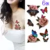 3D three-dimensional rose tattoo sticker Waterproof women's long-lasting sexy small pattern scar cover sticker butterfly tattoo fresh