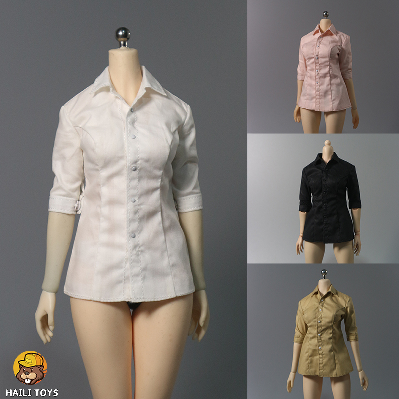 In Stock Haili Toys 1/6 Female Soldier Clothing Polo Shirt Dress Movable Doll Clothing Accessories
