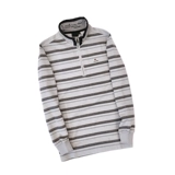 Элитный качественный трикотажный лонгслив с молнией для отдыха, осенний, высокий воротник, оверсайз