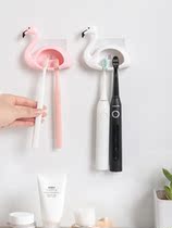Creative cartoon toothbrush rack free punch toilet toothbrush holder suction cup cute multi-functional storage drain