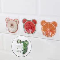 Kitchen wire paste type wall hanging storage free punching strong socket no trace sticky hook creative power plug hook