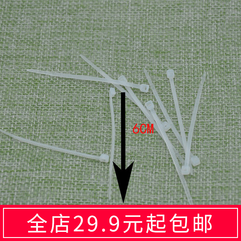 Small number disposable self-locked nylon tie 3 * 60mm eco-friendly beamline with host shell with hole-binding wire