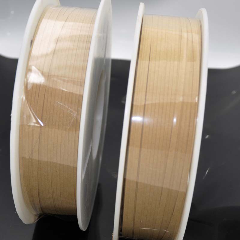 Environmentally friendly machine-made kraft paper tie line 600 meters bread bag mouth export with tie tie line with beige hard