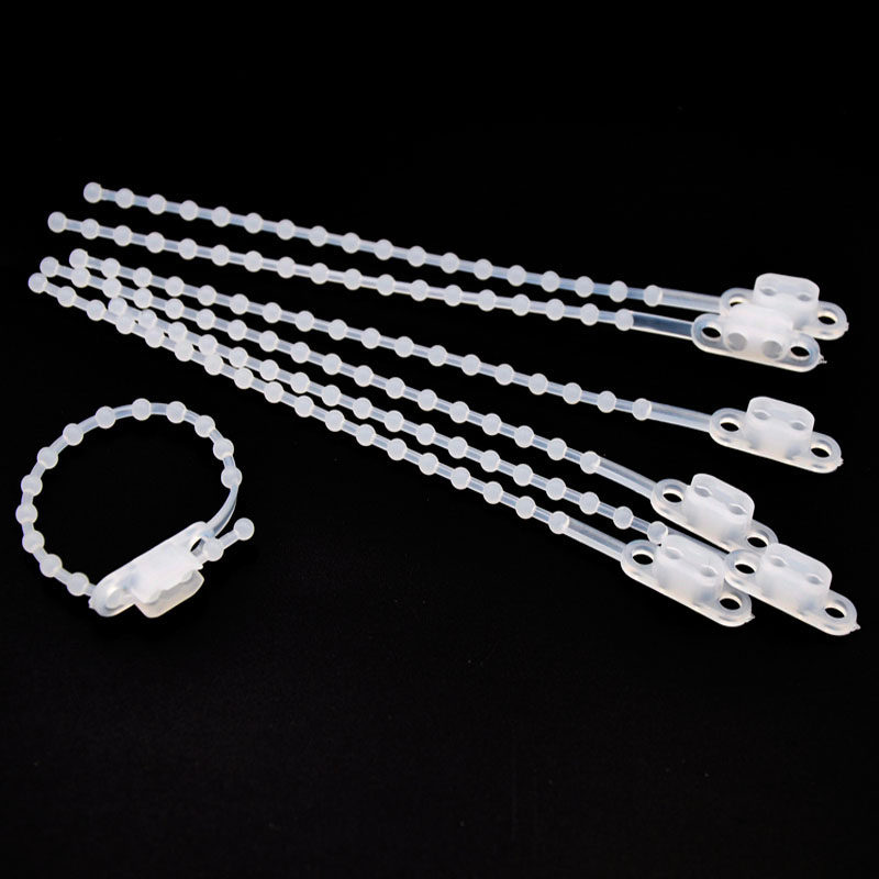 100 four-hole bead belt nylon black and white 21CM reusable 8-character cable tie strapping belt