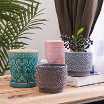 Multi-color peach Heart Multi-meat Plants multicolor ZAKKA Japan-ROK Nordic Home Office Fashion Creative Ceramics Flower Pots