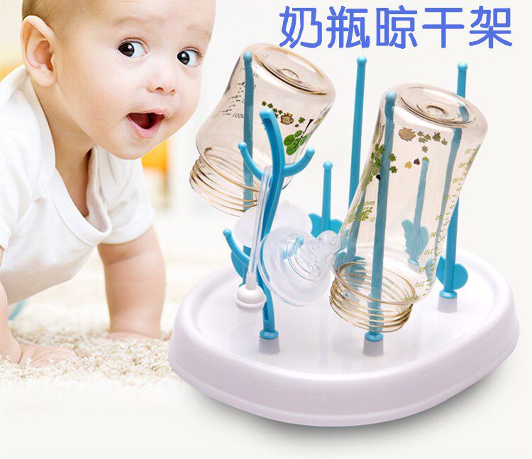Baby bottle drying simple assemblable detachable rack drainage baby nipple and cup holder drying rack