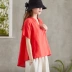 Áo thun tháng 6 cỏ rộng tay áo thun nữ mùa hè 2019 mới thêu cổ chữ V cỡ lớn đơn giản giản dị áo sơ mi nữ - Áo phông