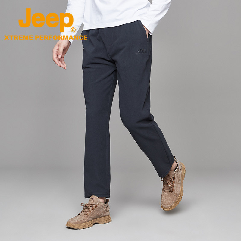 jeep gip gip men's autumn winter grip suede pants double sided rocking grain suede long pants home suede pants warm and undersanitary pants man
