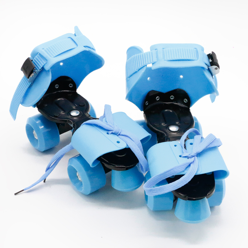 Double row skates skates cheated skates thickened children and teenagers adjustable 25-41 yards four wheel roller skates skates