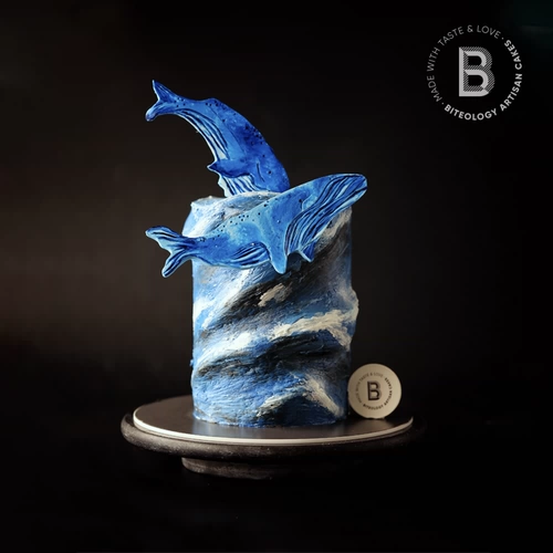 Bitelogy [Margrid Elves] Дизайнер E139 Кит День рождения торт Пекин и Шанхайский город