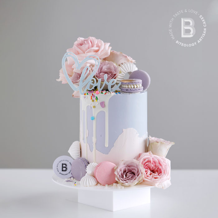 BITEOLOGY (Honey Dream) C155 Raised Flower Birthday Cake In the same city of Beijing and Shanghai