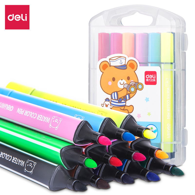 The pupils of children's kindergarten with 24 color 12 color 36 color can wash non - toxic painting brush
