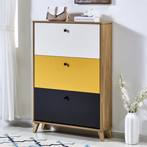 Nordic door ultra-thin dump shoe cabinet Simple modern simple foyer entrance cabinet space-saving household