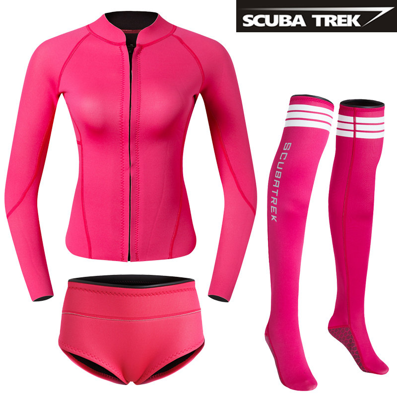 2mm macaron color Korean version fashion wetsuit wetsuit one-piece swimsuit surf warm jellyfish suit conelly