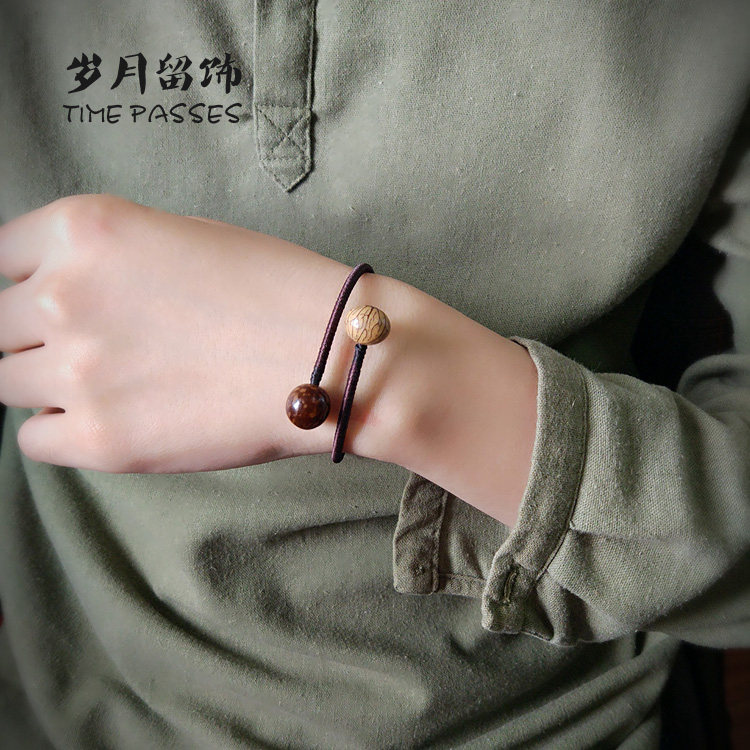 Years stay decorated (I Bodhi) Pure handmade Bodhi Zen bracelet couple hand bracelet female simple literary Buddha beads