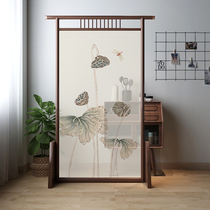 New Chinese screen partition living room entrance entrance bedroom blocking home small apartment Lotus seat screen
