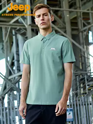 Jeep Jeep official men's polo shirt men's short sleeve T-shirt poli men's Tide brand quick dry flagship store summer