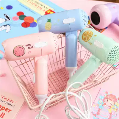 Mini hair dryer small cute girl heart hair dryer student dormitory creative foldable portable hair dryer