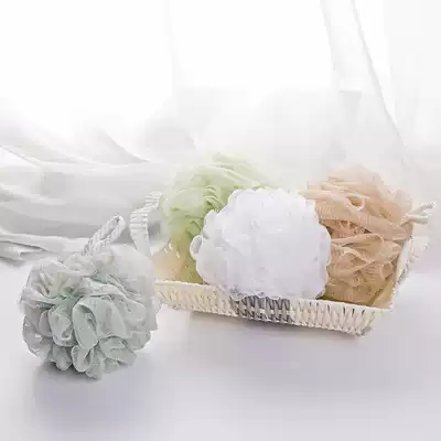 Korean plain bath ball large bubble bath flower bath bath towel back bath foam ball adult bath ball