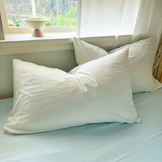 纯色水洗棉枕套一对装拍2枕头套家用单人学生宿舍枕芯套一只48x74