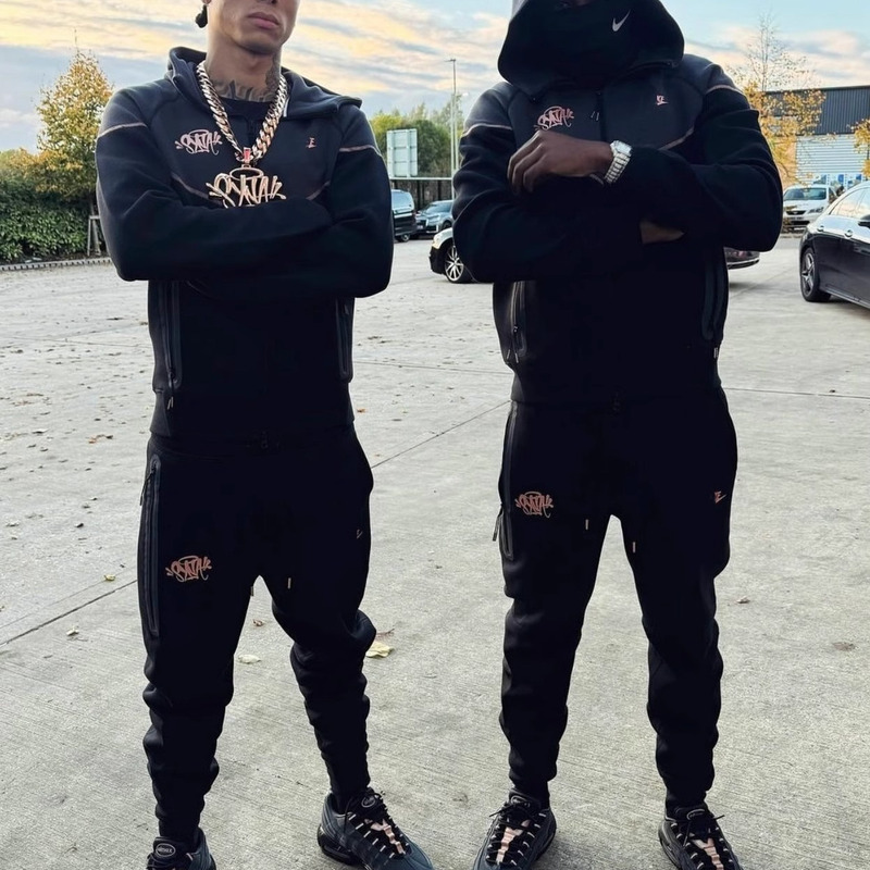 Synaworld Collaboration Windrunner Set, Same Style as European and American Celebrities, Ukdripdrill Hip-Hop Street Style