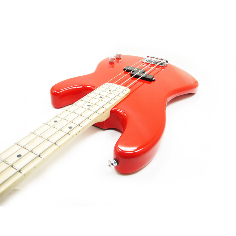 Rockmans electroacoustic bass bass four strings electric bass electrobass electric bass red black and white RPB